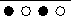 left to right: one black LED, one white LED, one black LED, and one white LED