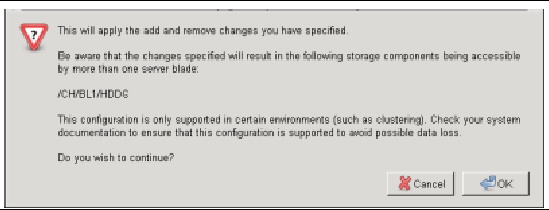 Storage applied to more than one blade message