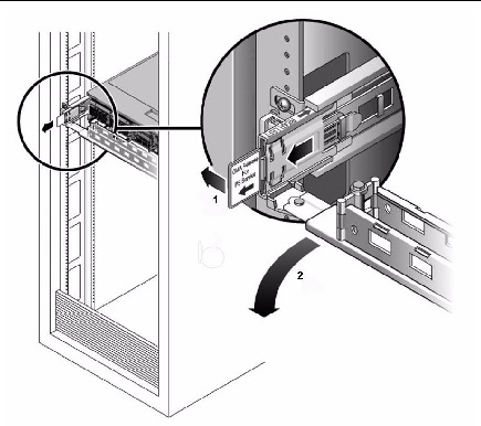Figure showing how to rotate the cable management arm to access the power supply.