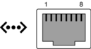 Figure showing Gigabit Ethernet port connector.