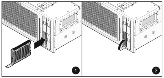 Figure showing how to install a hard drive.