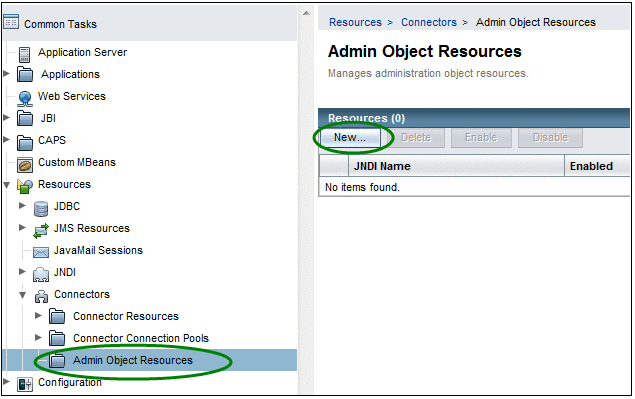 Admin Object Resources