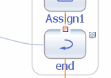 Image shows a Diagram element with a breakpoint