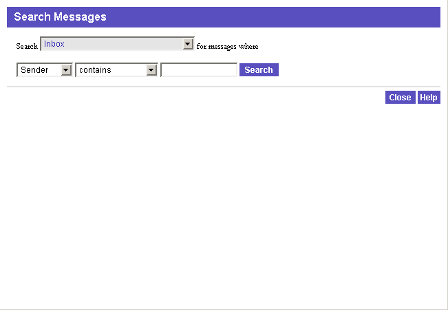 Message Search Window