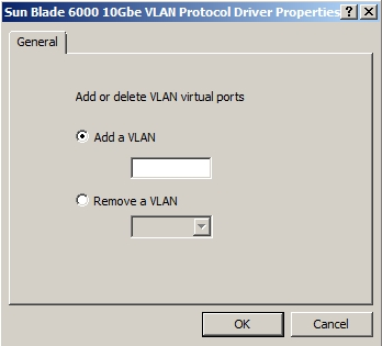 image:Graphic showing the Sun Multiple VLAN Protocol Driver Properties dialog