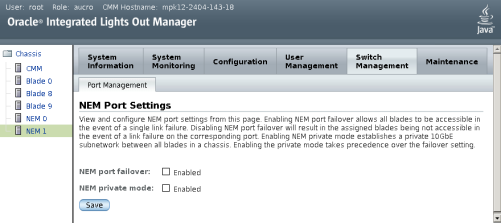 image:ILOM switch management tab