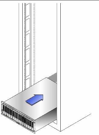 Figure showing the placement of the array at the bottom of the cabinet.