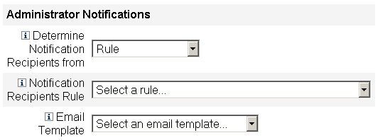 Administrator notifications: rule