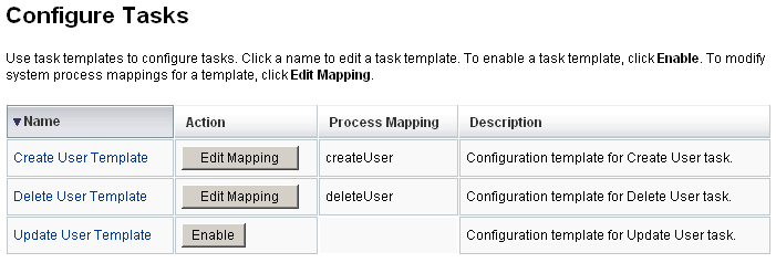 Edit Process Mappings page.