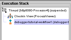 BPE Debugger: Main window Execution Stack panel