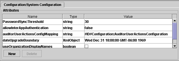 BPE attribute display of a generic object (System Configuration)