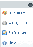 Look and Feel and Configuration Menu Controls of a Portlet