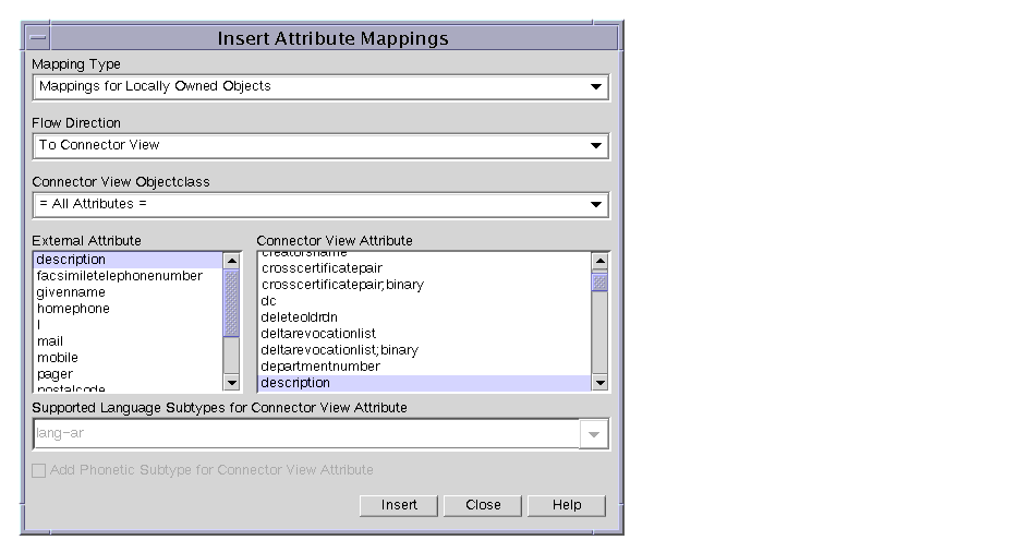 Figure shows the ’Insert Mappings’ dialog box.