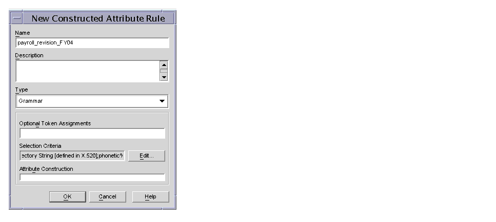 Figure shows the ’New Constructed Attribute Rule’ dialog box.