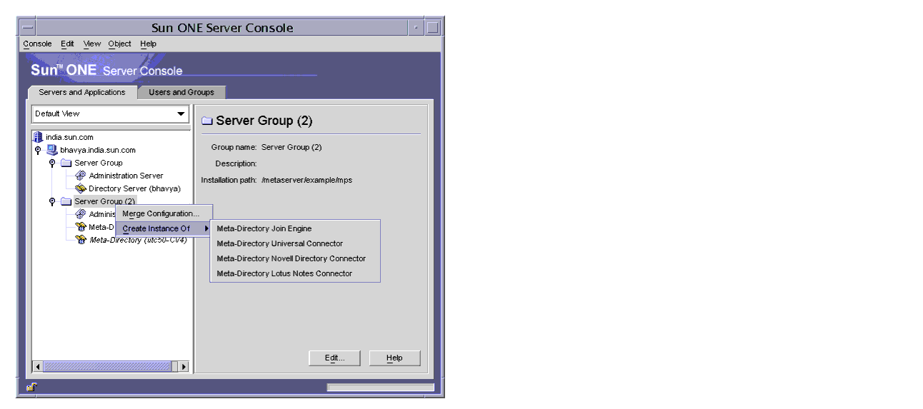 Figure shows the parameters entered in the ’New Instance Creation’ dialog box for the ’delegation 2’ installation.
