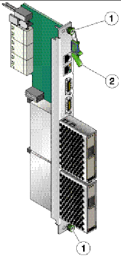 Figure showing the RTM latch and locking screw.