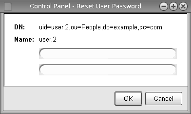 Figure shows the Reset user password window.