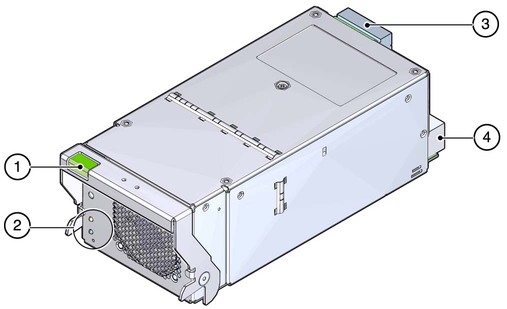Illustration shows the features of a power supply.