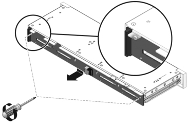 Figure showing removal of the hard drive backplane for T5120 servers.
