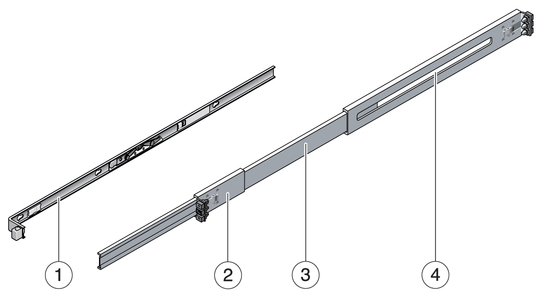 Figure shows slide rail assembly with the mounting bracket removed from the slide rail