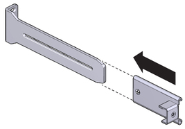 Illustration shows the attachment bracket sliding over the long rail.