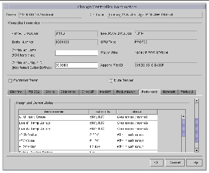 Screen capture showing Peripheral Device Status.