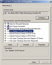 Graphic showing the Local Area Connection Properties
dialog.