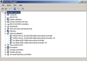 Graphic showing the networking driver installed.