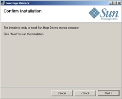Graphic showing the confirm installation page.