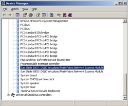 Graphic showing installed drivers in device
manager