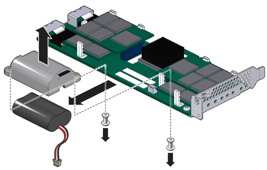 image:Figure showing how to remove the ESM from the card.