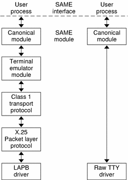 Diagram shows reuse of the same canonical module in two different streams.