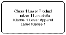 Abbildung der Erklärung zu Laserprodukten der Klasse 1