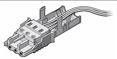 Figure showing how to route the wires out of the bottom portion of the strain relief housing.