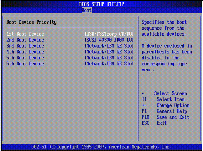 Graphic showing BIOS Setup Utility: Boot - Device Priority Configuration.