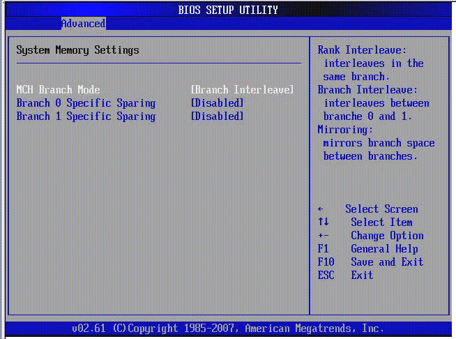 Graphic showing BIOS Setup Utility: Advanced - Memory Configuration.