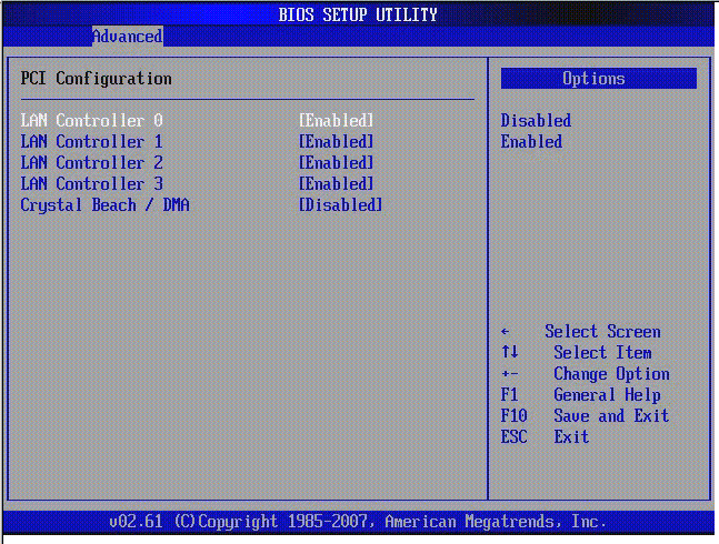 Graphic showing BIOS Setup Utility: Advanced - PCI Configuration.