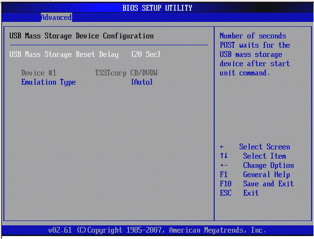 Graphic showing BIOS Setup Utility: Advanced - USB Configuration.