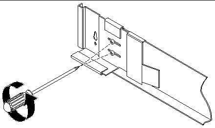 Figure showing location of rail screws located toward the back of the mounting rail.