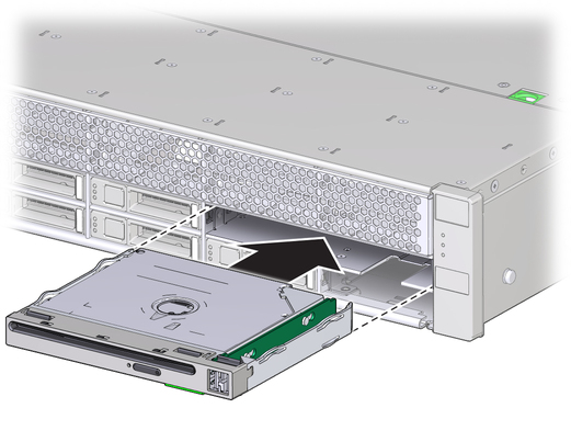 image:Figure showing installation of a DVD/USB assembly.