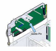 image:Figure showing the guide pin on the connector board.