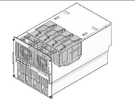 Figure illustrating the location of the CPU modules in the SPARC Enterprise M5000 server.