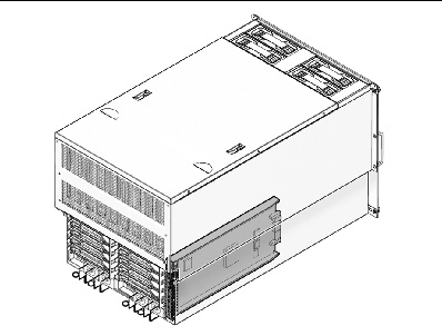Figure showing the location of the XSCFU in the SPARC Enterprise M5000 server