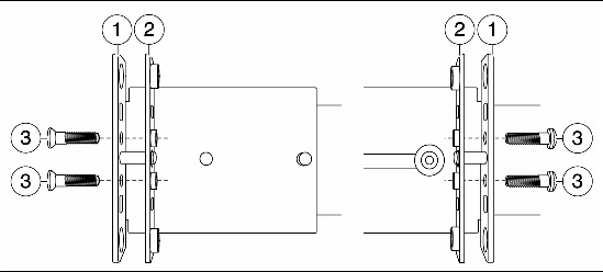 Figure showing how to attach nut bars with brackets.