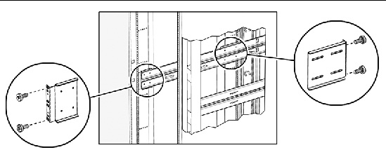 Figure showing how to mount a slide assembly to the rack.