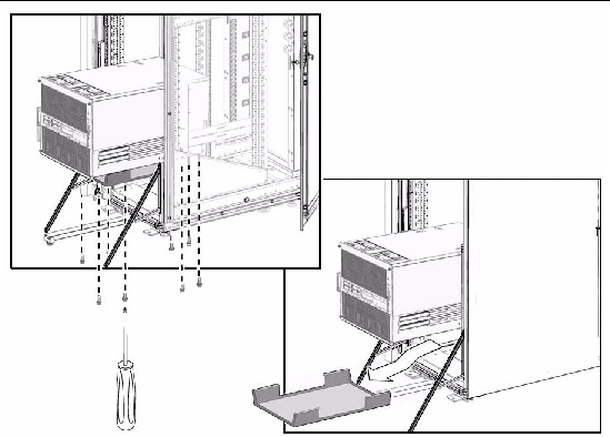 Figure showing an example of removing the plinth.