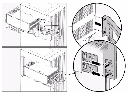 Figure showing how to install the cable management arm.