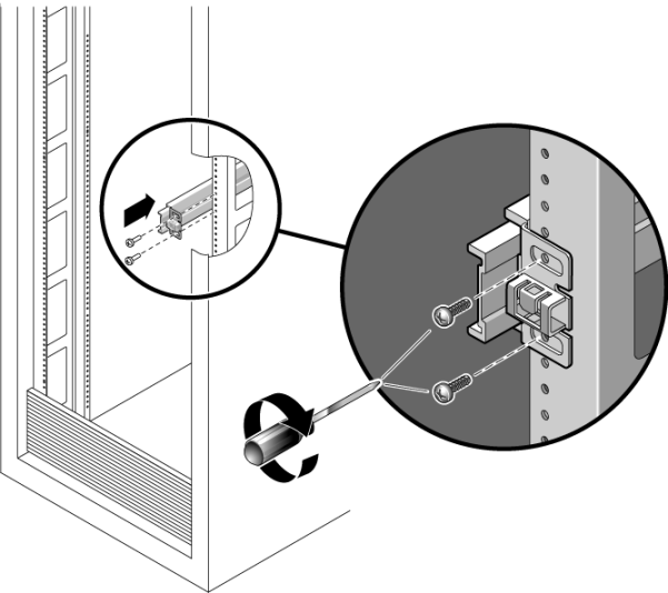 image:An illustration showing how to mount the side rails.