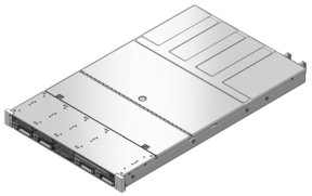 Figure showing the front of the SPARC Enterprise T5140 server