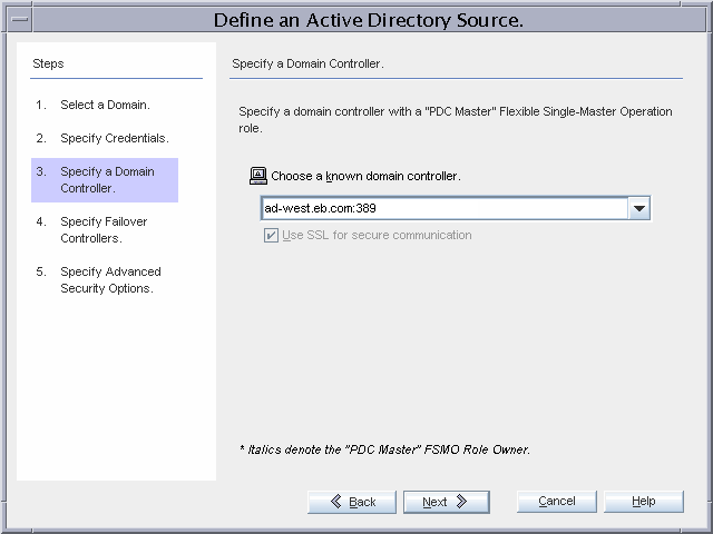 PDC FSMO Role Owner Domain Controller Dialog